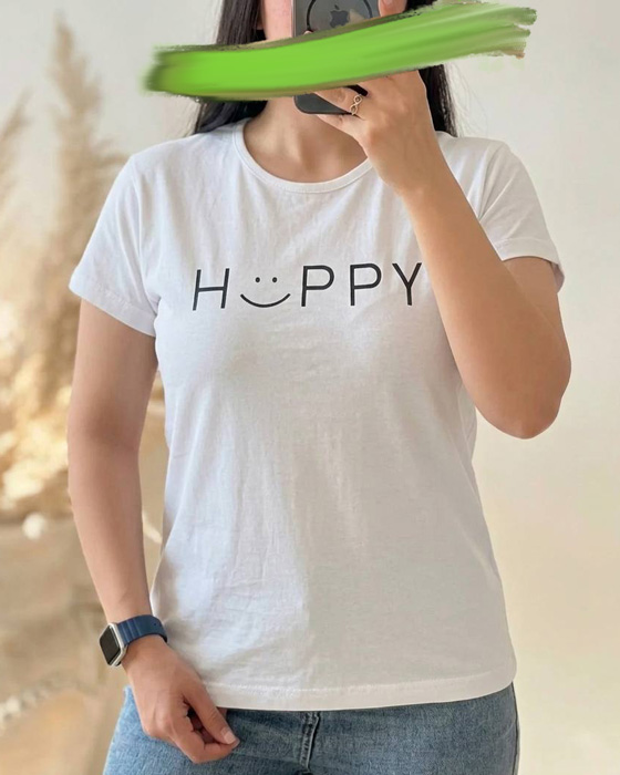 تی شرت زنانه Happy